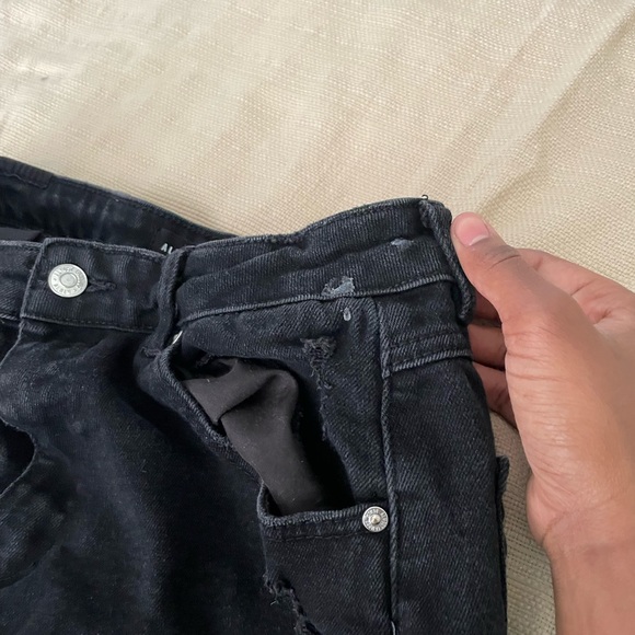 Size 3 black flare out jeans from Almost Famous! Has some Damages. - Picture 3 of 5